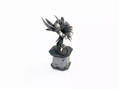 Sci Fi Sculpture Metal Flower 3D model