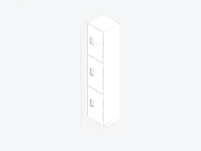 Locker - Resin - Locka - Classic - Triple Tier Low-poly 3D model