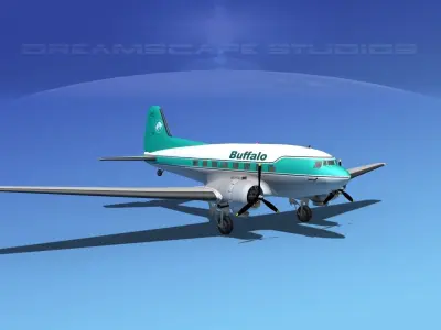 Douglas DC-3 Buffalo Airlines 3D model