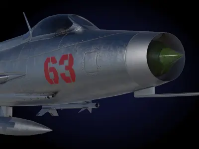 MiG-21 F-13 Fishbed C Low-poly 3D model