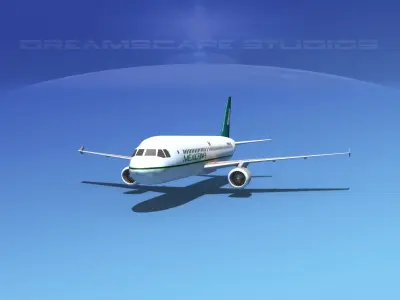 Airbus A320 LP Mexicana Low-poly 3D model