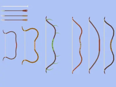 LowPoly Medieval Weapons Pack Low-poly 3D model purchase