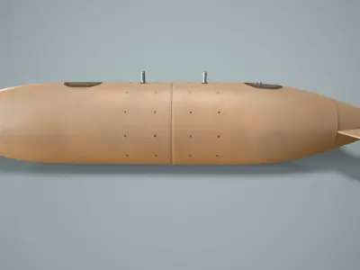 Aircraft External Fuel Tank 120L Low-poly 3D model