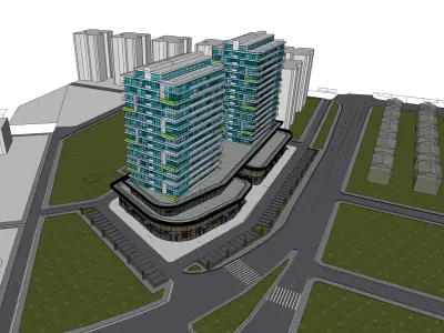 Commercial 3D Sketchup and Lumion 12 Model 3D model