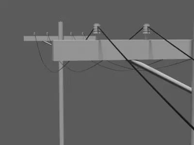 Utility poles Free 3D model