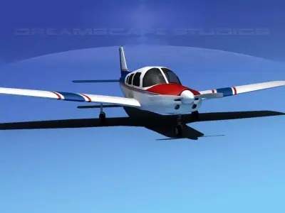 Piper Warrior II 3D model