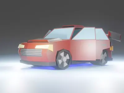 Free Low poly game ready sport car Free low-poly 3D model