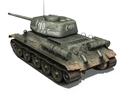 T-34 85 - Soviet medium tank - 400 3D model