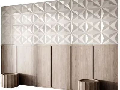 Headboard wall panel 004 Free 3D model