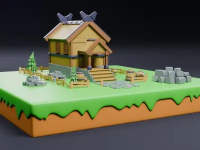 Viking house 02 3D model