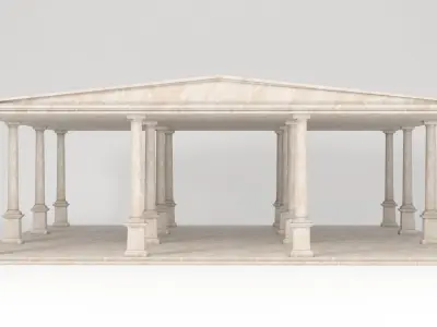 Antique Temple Low-poly 3D model