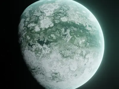 Planet Space Ready to game Low-poly 3D model 6