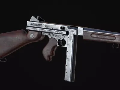 M1A1 Thompson Low-poly 3D model