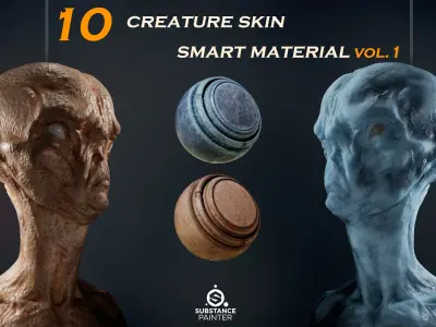 10 Creature skin smart material  VOL01 3D model