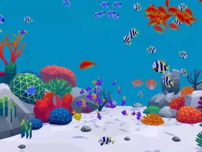 Fish Alive - Animated Polyart Fish with Unity Scripts Low-poly 3D model