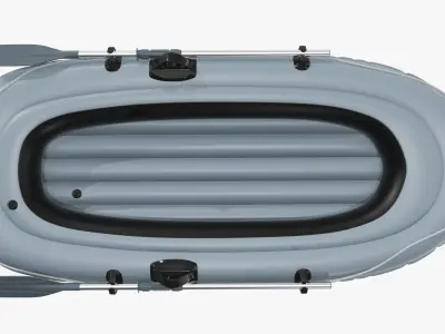 Boat inflatable 01 gray 3D model