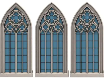 Gothic Window 3D model