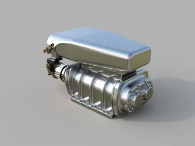 Muscle car blower 3D model