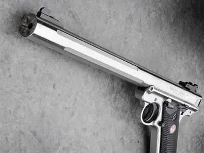 Ruger MK IV with Integral Suppressor Free low-poly 3D model