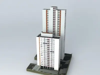 Empire Building Blocks A and B Free 3D model