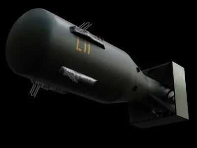 Little Boy Atomic Bomb Low-poly 3D model