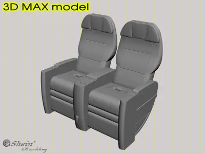 airplane seat of business class 3D model