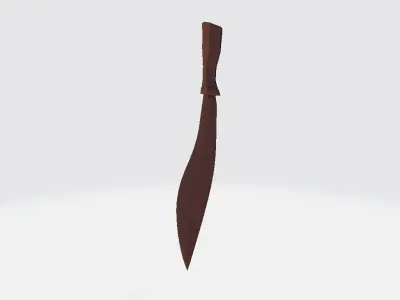 Dagger knife Low-poly 3D model 3