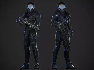 Cyborg Characters Collection 3D Model Pack