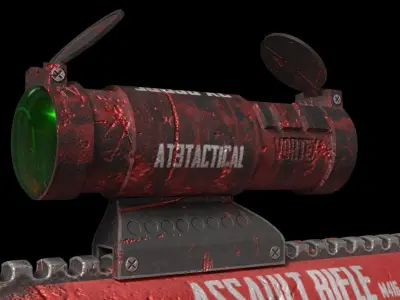 M416 Assault Rifle Low-poly 3D model