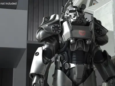 Fallout Power Armor T 60 with Rifle for 3D Print 3D print model