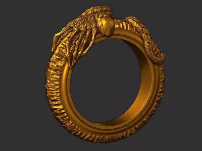 Facehugger ring 3D print model