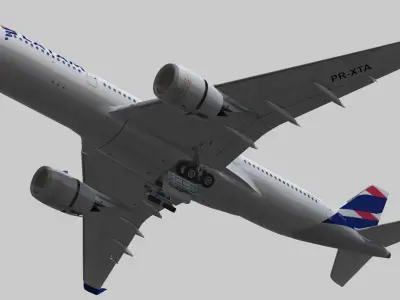 Airbus A350-900 XWB LATAM Airlines Low-poly 3D model