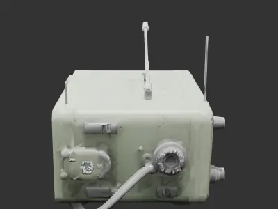 Portable Military Radio Unit Low-poly 3D model