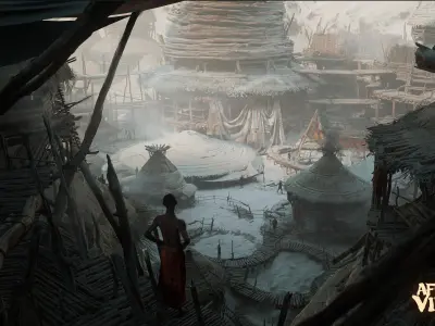 African Village Low-poly 3D model