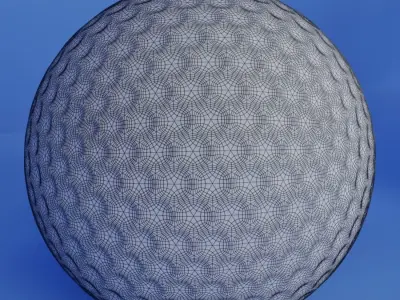 Golf Club and Golf ball 3d model Free 3D model