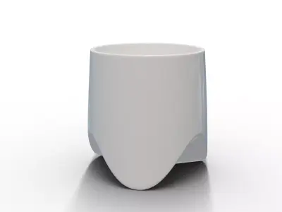 Ceramic Home Modern Shape Flower Planter Pot for Succulent Free 3D model