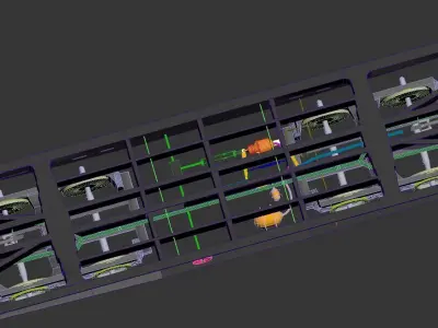 Flat wagon 3D model