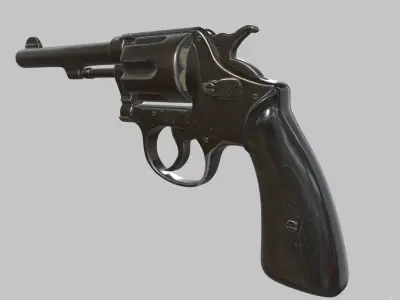Revolver High Poly PBR Free 3D model