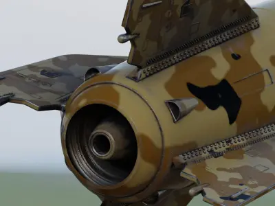 V2 Rocket missile 3D model