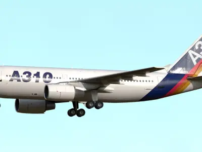 A310-300 Low Polygon  Low-poly 3D model