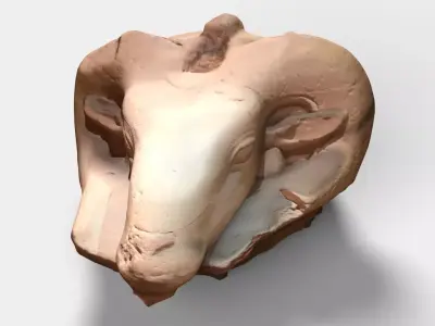 Egyptian goat head 3D model