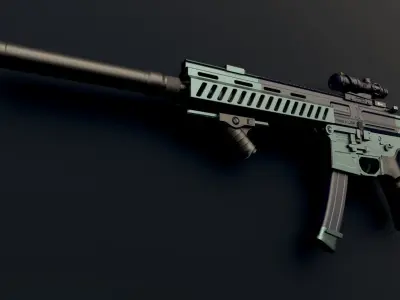 SP SABER SMG Low-poly 3D model