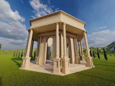 Parthenon Temple-Historical Greek Temple 3D model