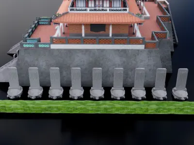 Taiwan Historic site Chihkan Tower 3D model