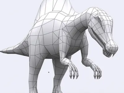3DRT - Dinosaurs - Spinosaurus Low-poly 3D model