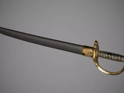 Pirates Sword Low-poly 3D model