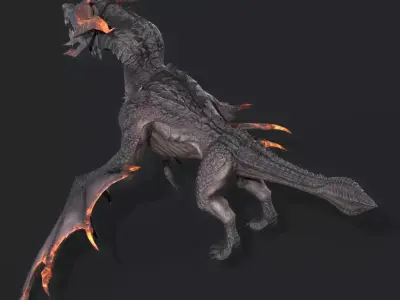  Birds Monsters  Low-poly 3D model