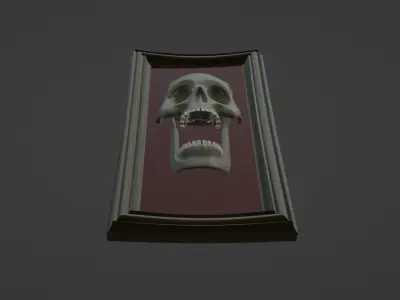 Skull in Frame 3DModel part of the Halloween package 3D model