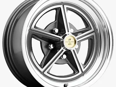 Shelby Magstar Alloy Wheel Low-poly 3D model