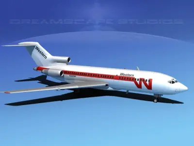 Boeing 727-100 Western Airlines 3D model